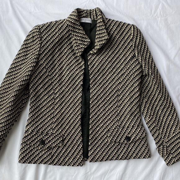 Mirella Cavorso black and white woven wool jacket, size 8 (?). - Picture 2 of 10